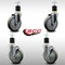 Service Caster 5'' SS Gray Poly Wheel Swivel 1-7/8'' Expanding Stem Caster Set 2 Brakes, 4PK SCC-SSEX20S514-PPUB-2-TLB-2-178 - alternate 3